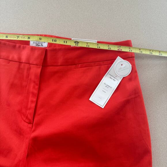 Charter Club Pant Shop Hot Orange Classic Fit Crop SZ 12 NWT - Picture 9 of 10